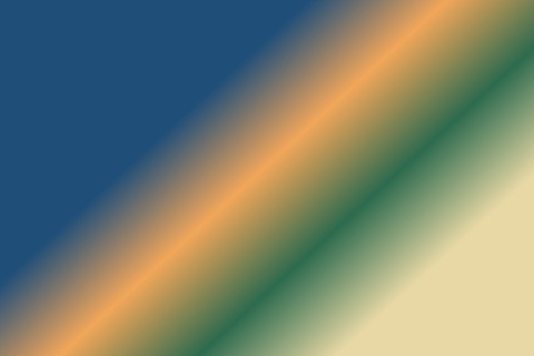 Blue, orange and green color field